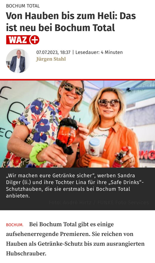 WAZ Zeitungsartikel - Stand auf der Bochum Total 2023